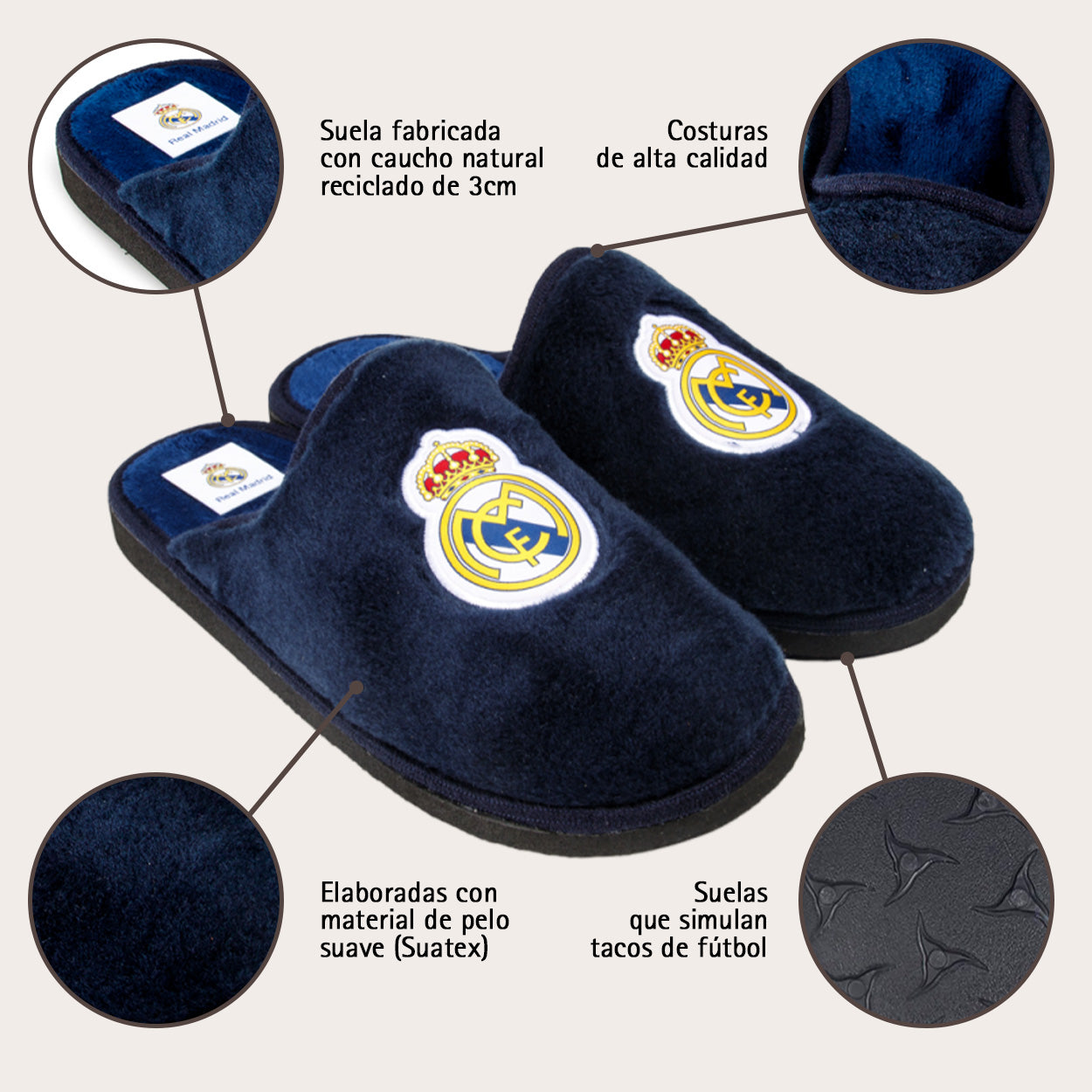 Real Madrid Suatex Marineblau (leichte Sohle)