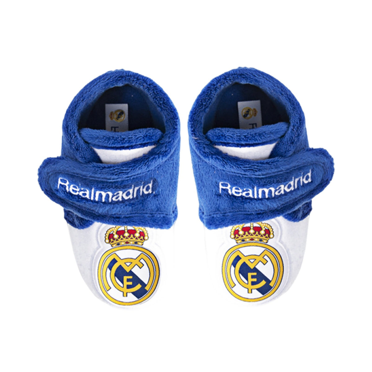Real Madrid Botitas Niño con Escudo – vista desde arriba
